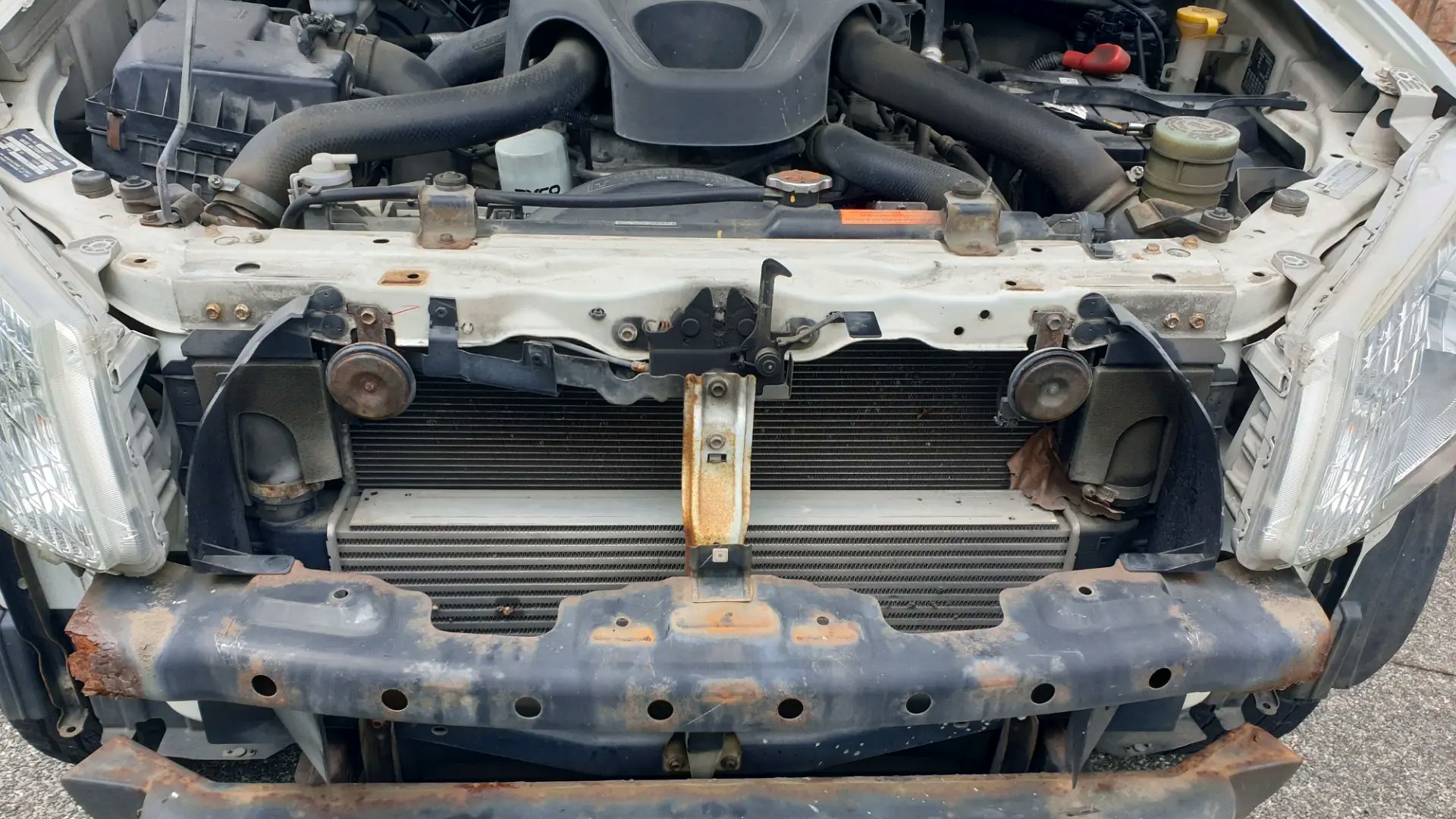 Front end rust repair before